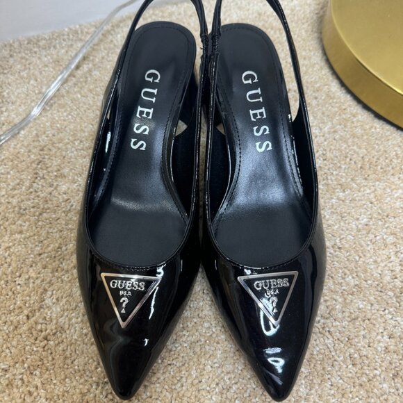 Guess Women's Zanda Slingback Pointed Toe Block Heels Size 7.5 - Picture 4 of 4